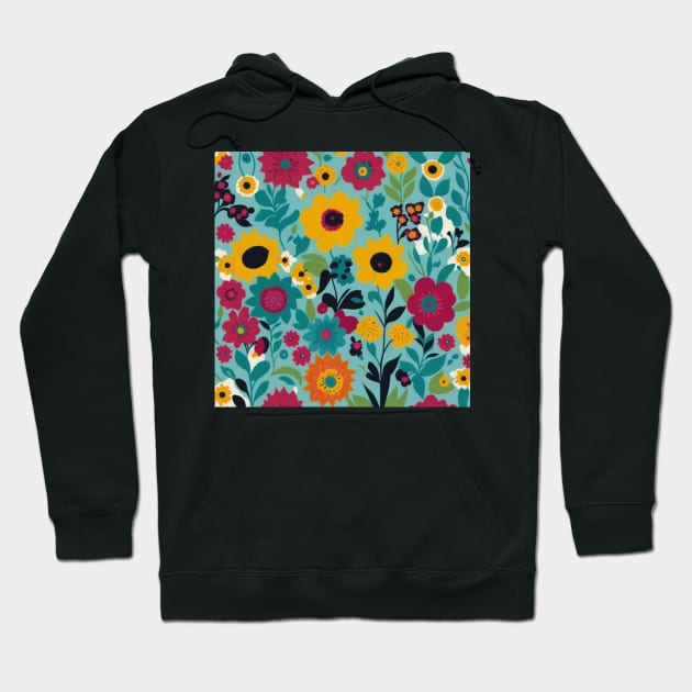 Whimsy Blooms Pattern Hoodie by JEWEBIE